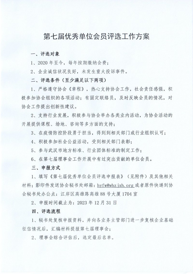 关于开展第七届优秀单位会员评选工作的通知02